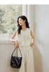 Casual Sleeveless Vest With Wide Trousers  Sets